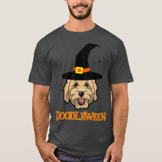 Goldendoodle Halloween  Spooky Golden Doodle Dog T-Shirt