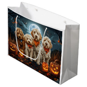 Goldendoodle Halloween Spooky  Large Gift Bag