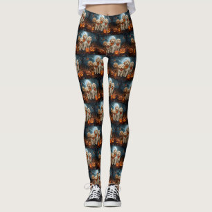 Goldendoodle Halloween Spooky  Leggings