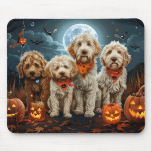Goldendoodle Halloween Spooky Mouse Pad