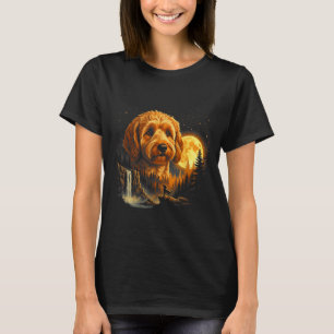 Goldendoodle Howling To The Moon Vintage Funny Gol T-Shirt