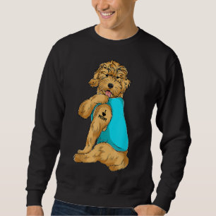 Goldendoodle I Love Mum Tattoo Apparel Dog Mum Gif Sweatshirt
