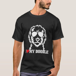 Goldendoodle I Love My Doodle Mum Labradoodle Dog  T-Shirt