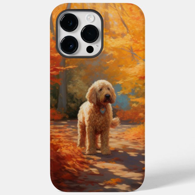 Goldendoodle in Autumn Leaves Fall Inspire  Case-Mate iPhone Case (Back)