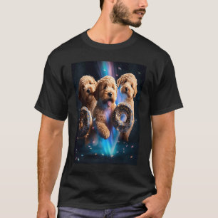 Goldendoodle In Space With Donuts Cute Doodle Boys T-Shirt