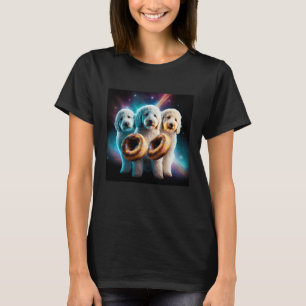 Goldendoodle In Space With Donuts Cute Doodle Boys T-Shirt