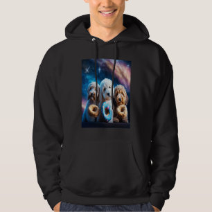 Goldendoodle In Space With Doughnuts Cute Doodle B Hoodie