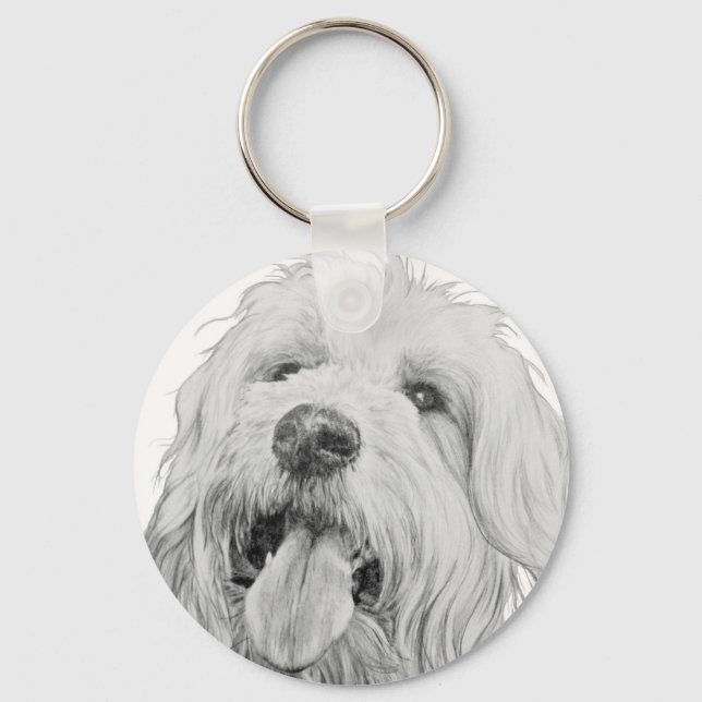 Goldendoodle Key Ring (Front)