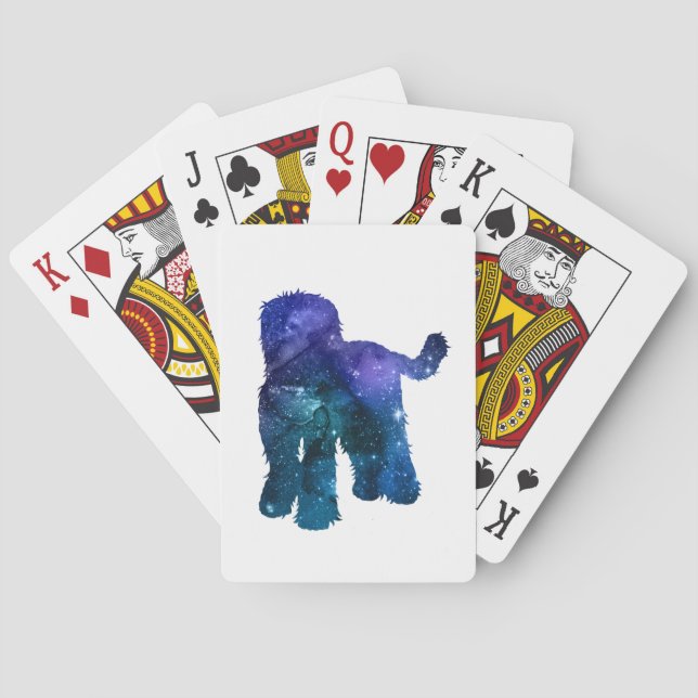 Goldendoodle Labradoodle Art Silhouette Playing Cards (Back)