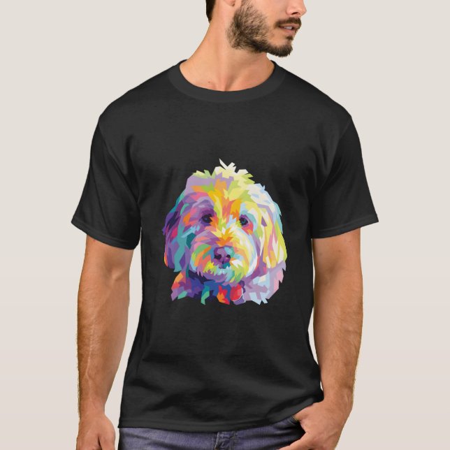 Goldendoodle Labradoodle Colorful T-Shirt (Front)