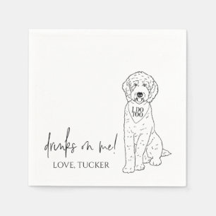Goldendoodle Labradoodle Custom.Napkin Dog Wedding Napkin