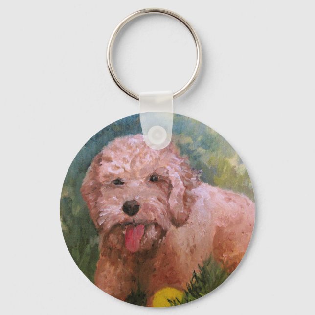 Goldendoodle/ Labradoodle.Key Chain Key Ring (Front)