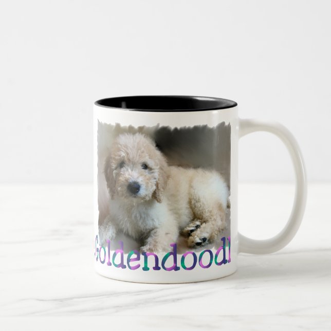 Goldendoodle Lovers Gifts Two-Tone Coffee Mug (Right)