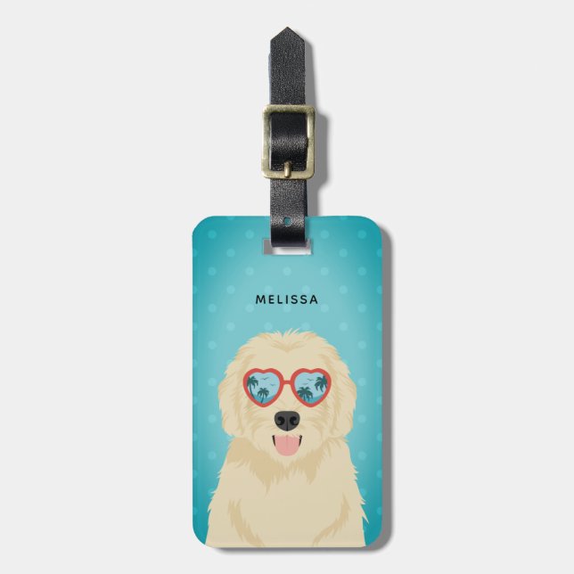 Goldendoodle Luggage Tags (Front Vertical)