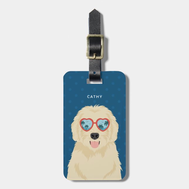 Goldendoodle Luggage Tags (Front Vertical)