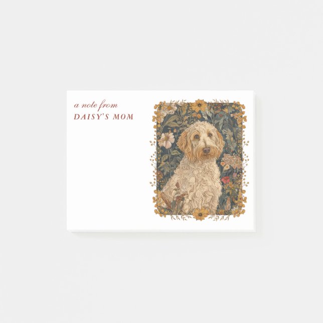 Goldendoodle Mum Cute Custom Text Post-it Notes (Front)