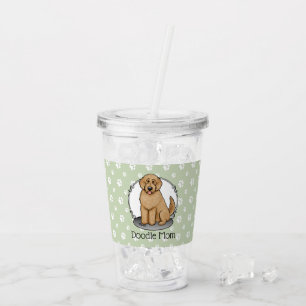 Goldendoodle Mum Doodle Mum (golden red) Dog mum Acrylic Tumbler