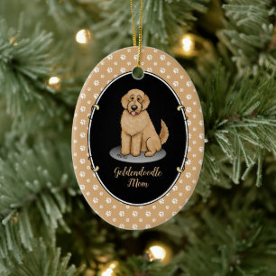 Goldendoodle Mum Doodle Mum (golden red) Dog mum Ceramic Ornament