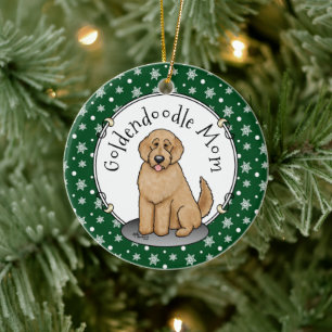 Goldendoodle Mum Doodle Mum (golden red) Dog mum Ceramic Ornament