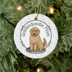 Goldendoodle Mum Doodle Mum (golden red) Dog mum Ceramic Ornament