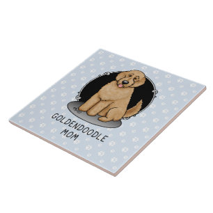 Goldendoodle Mum Doodle Mum (golden red) Dog mum Ceramic Tile