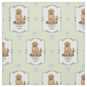 Goldendoodle Mum Doodle Mum (golden red) Dog mum Fabric