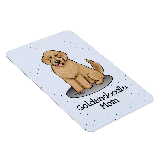 Goldendoodle Mum Doodle Mum (golden red) Dog mum Magnet (Right Side)