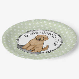 Goldendoodle Mum Doodle Mum (golden red) Dog mum Paper Plate