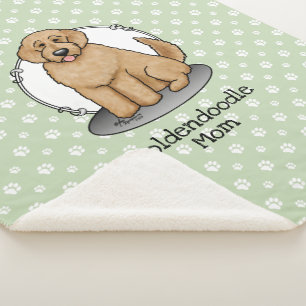 Goldendoodle Mum Doodle Mum (golden red) Dog mum Sherpa Blanket