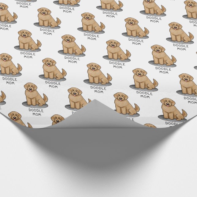 Goldendoodle Mum Doodle Mum (golden red) Dog mum Wrapping Paper (Corner)