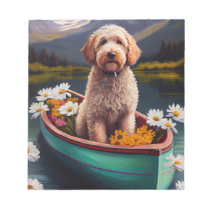 Goldendoodle on a Paddle: A Scenic Adventure Notepad