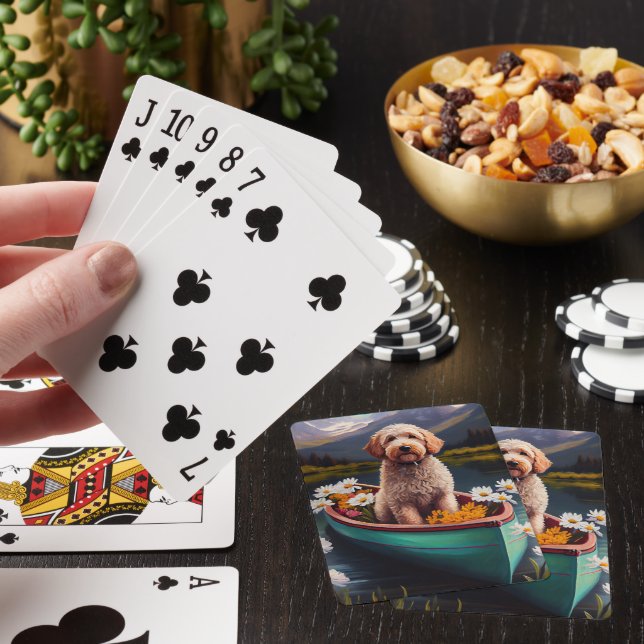 Goldendoodle on a Paddle: A Scenic Adventure Playing Cards (In Situ)