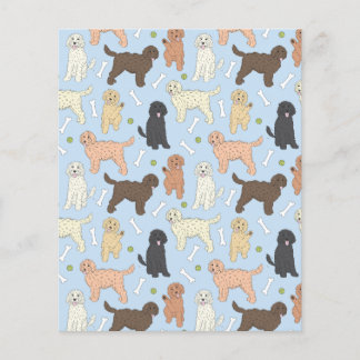 goldendoodle pattern in blue