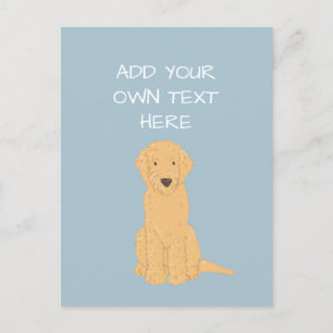 Goldendoodle Personalised Dog Name Postcard