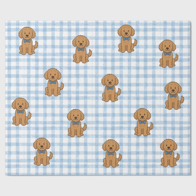 Goldendoodle Plaid Paper (Flat)
