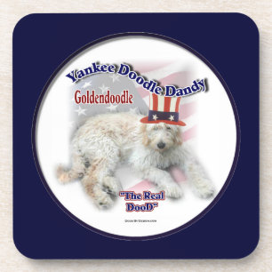 Goldendoodle Poliltical Humour Coaster