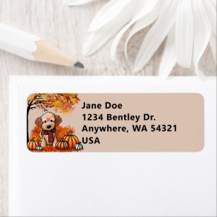 Goldendoodle Puppy Address Label Return Address Label