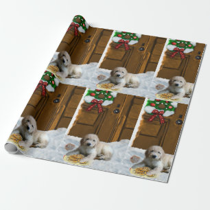 Goldendoodle Puppy Christmas Wrapping Paper