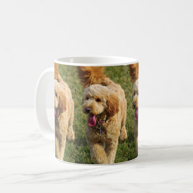 Goldendoodle Puppy Coffee Mug (Front Left)