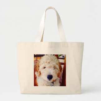 Goldendoodle Puppy Large Tote Bag