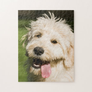 Goldendoodle Puppy Panting Jigsaw Puzzle