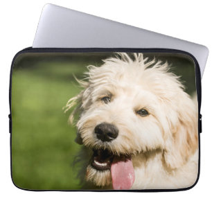 Goldendoodle Puppy Panting Laptop Sleeve