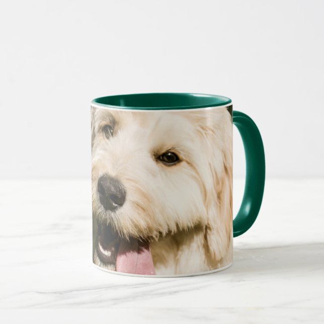 Goldendoodle Puppy Panting Mug (Front Right)