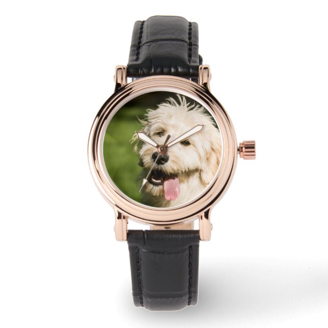 Goldendoodle Puppy Panting Watch (Front)