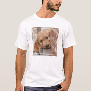 Goldendoodle Puppy Peeking T-Shirt