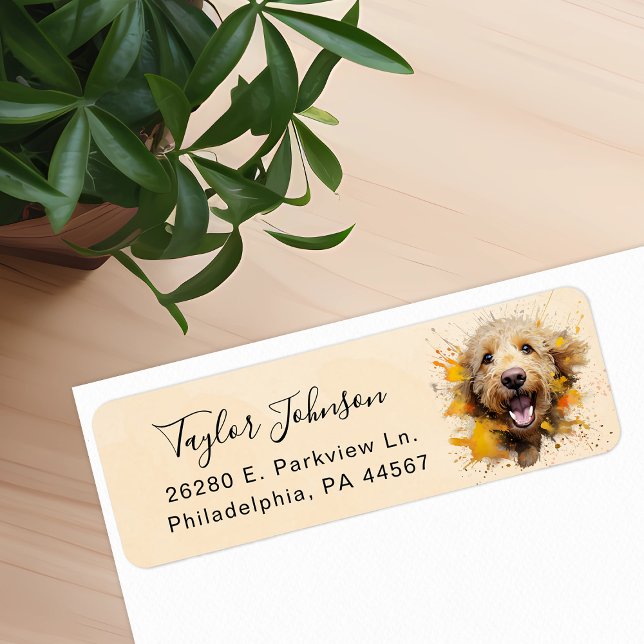 Goldendoodle Return Address Label (Creator Uploaded)