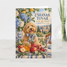 Goldendoodle Rosh Hashanah Card