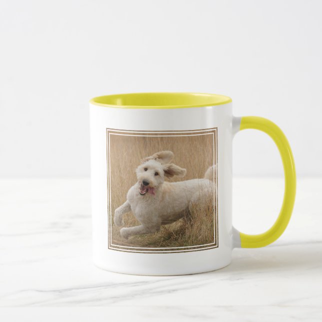 Goldendoodle Runs Through Grass Mug (Right)