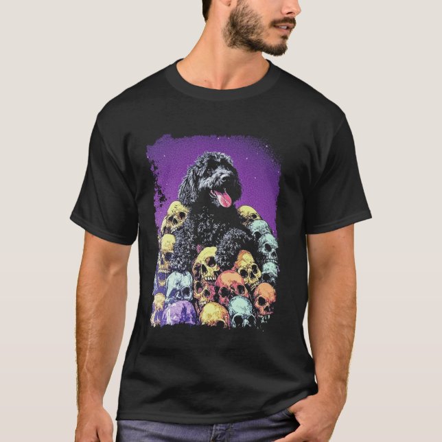 Goldendoodle Skeleton Cute Gothic T-Shirt (Front)