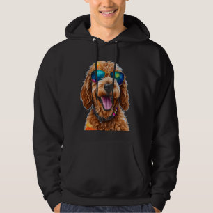 Goldendoodle Sunglasses Golden Doodle Dog Art Prin Hoodie